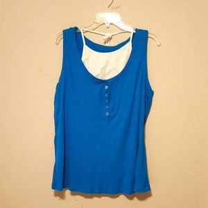 Fashion Bug Tank Top w/False Halter Top - 2X
